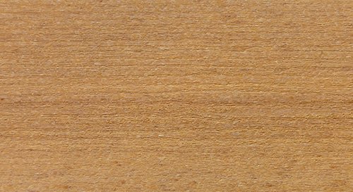 Natural teak poly lumber swatch with warm golden woodgrain streaks for patio furniture