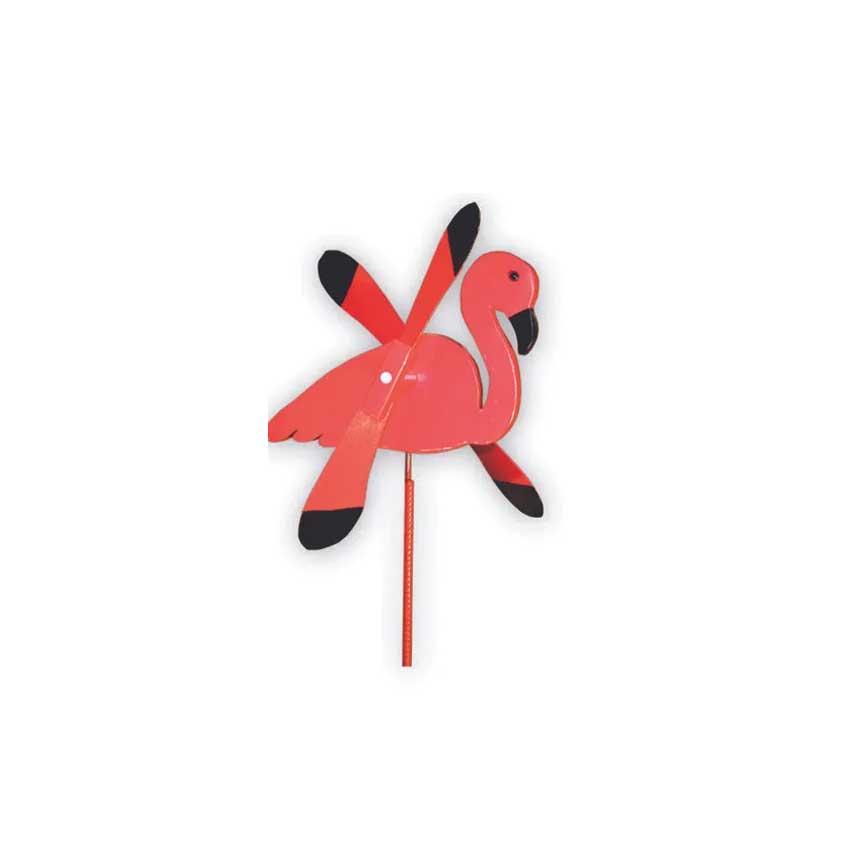 Amish Garden Wood Flamingo Whirlybird Wind Spinner