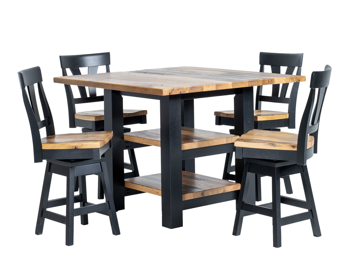 Amish Germantown Counter Rustic Barnwood Table Table