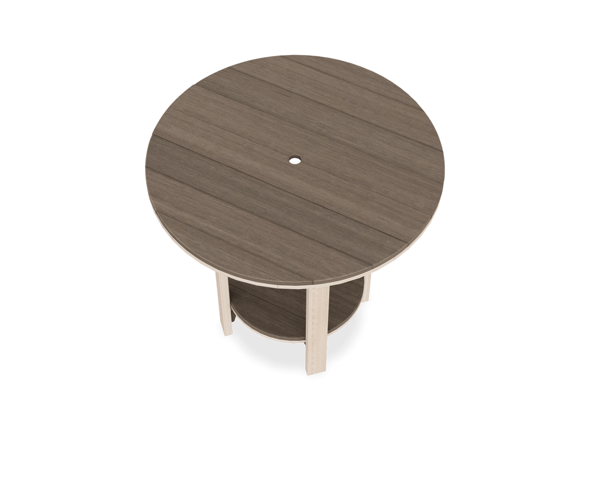 Great Bay Amish Poly Patio 42" Round 5pc Adirondack Bar Height Set