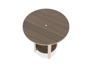 Great Bay Amish Poly Patio 42" Round 5pc Adirondack Bar Height Set
