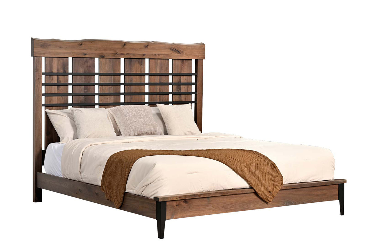 Amish New Hope Rustic Barnwood Bed