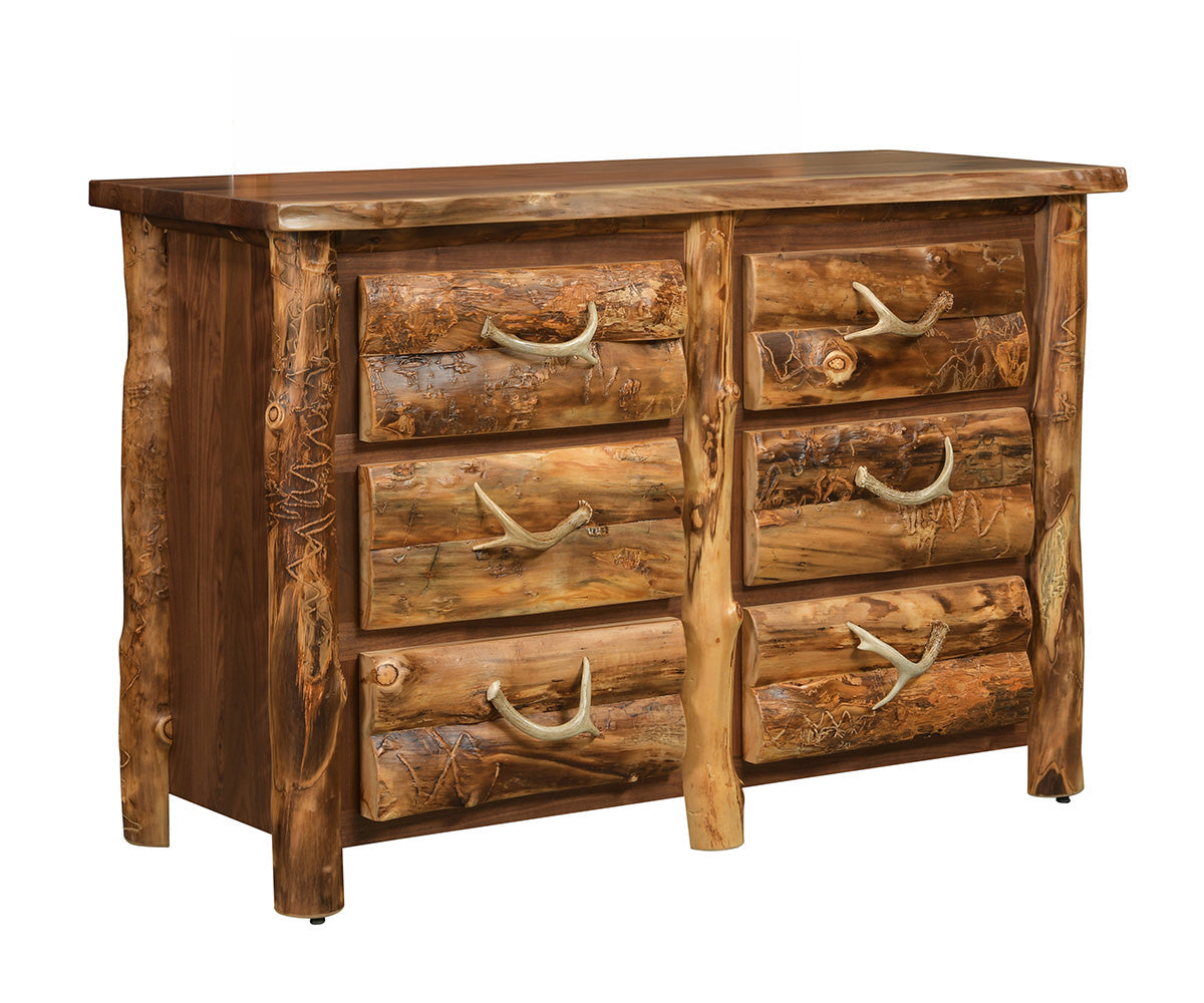 Amish Allegheny Aspen & Walnut Dresser Mirror