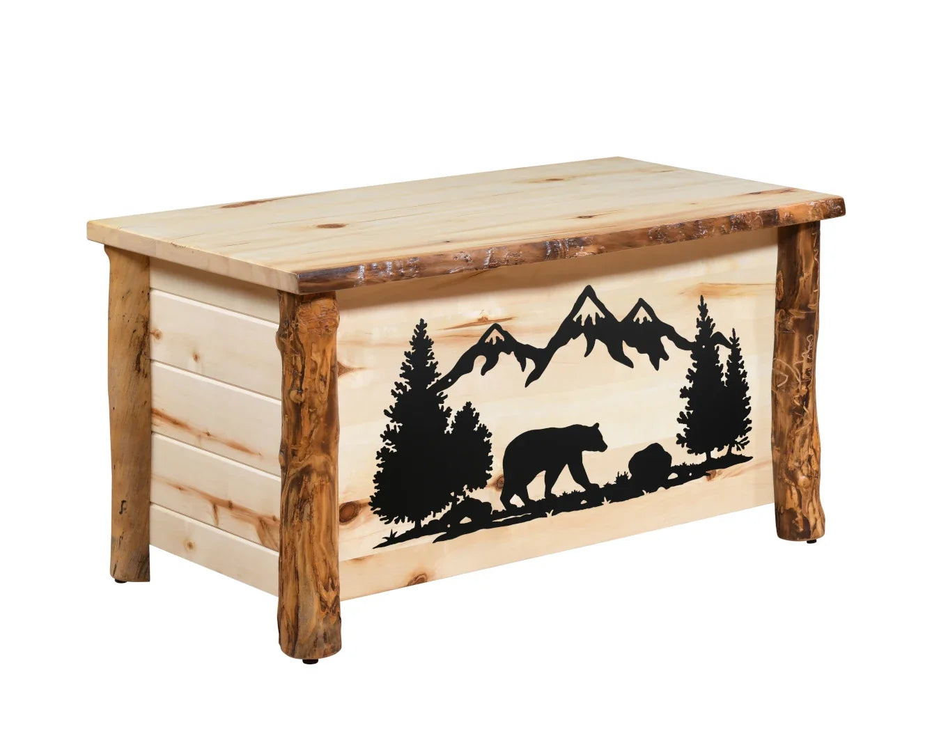 Amish Bighorn Aspen Log Blanket Chest