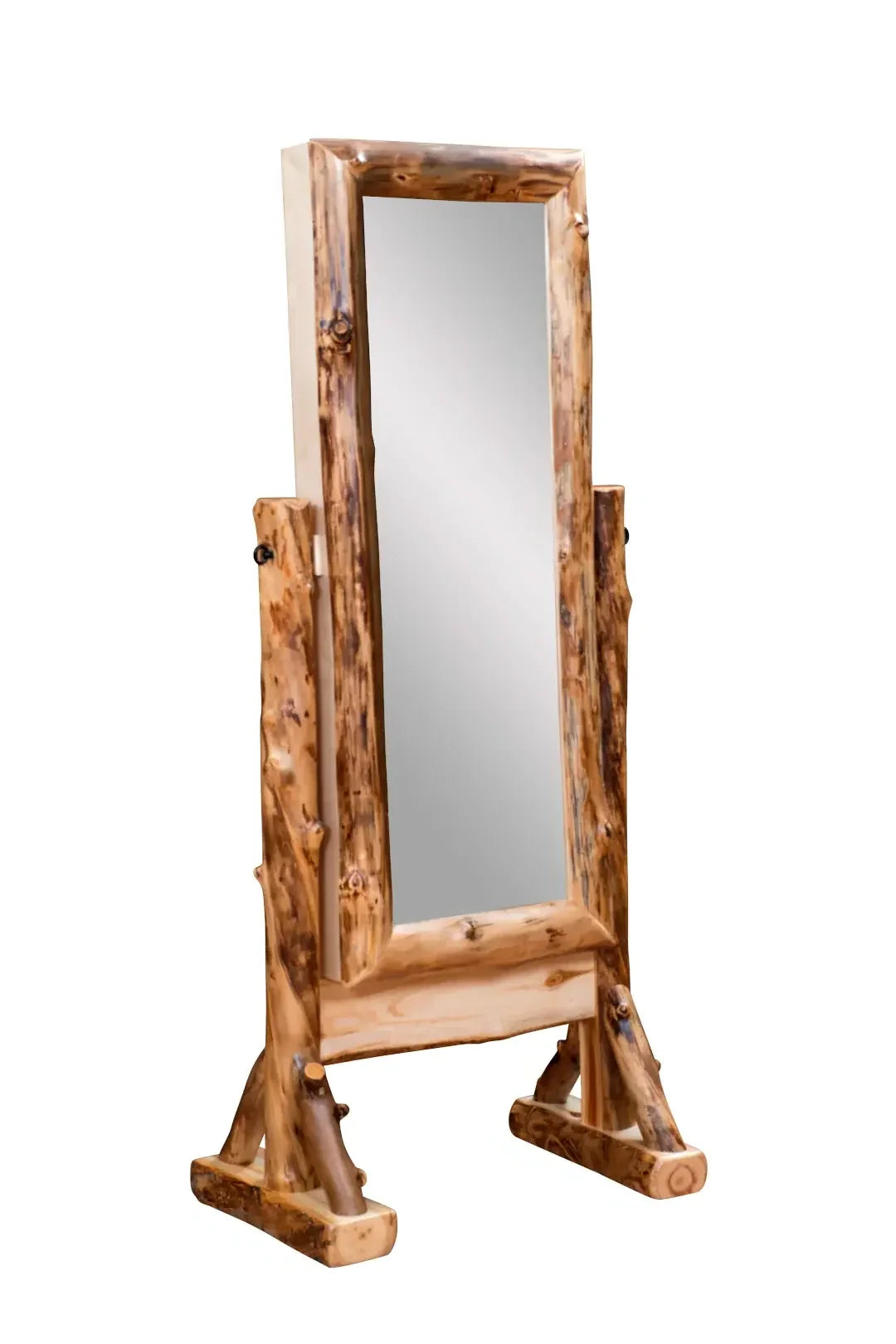 Amish Bighorn Aspen Log Jewelry Mirror