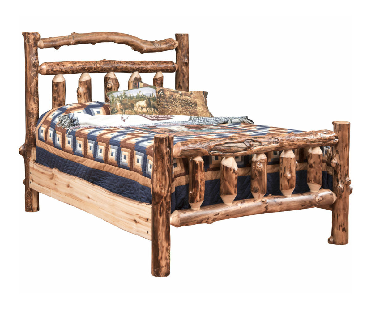 Amish Bighorn Deluxe Aspen Log Bed