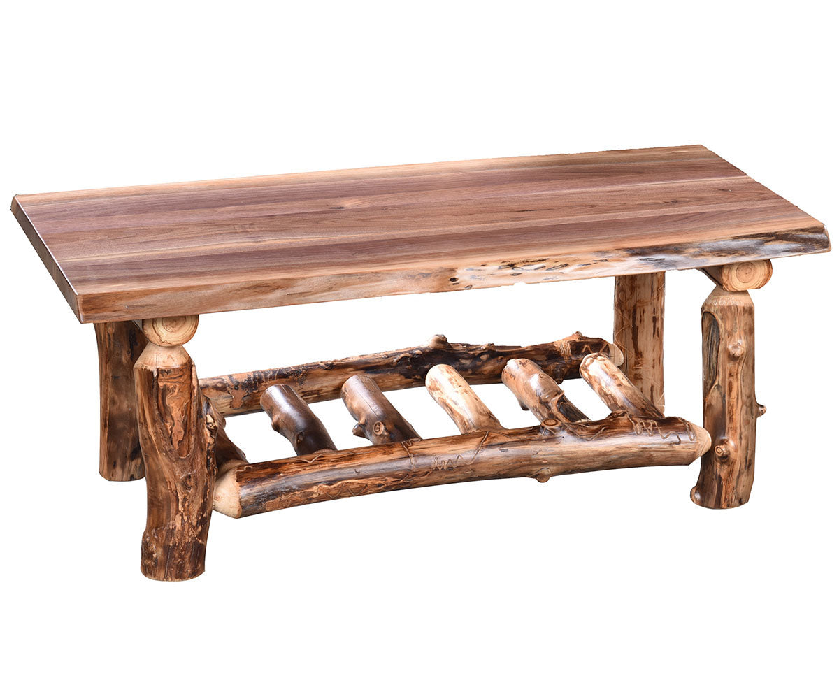 Amish Black Bear Live Edge Coffee Table
