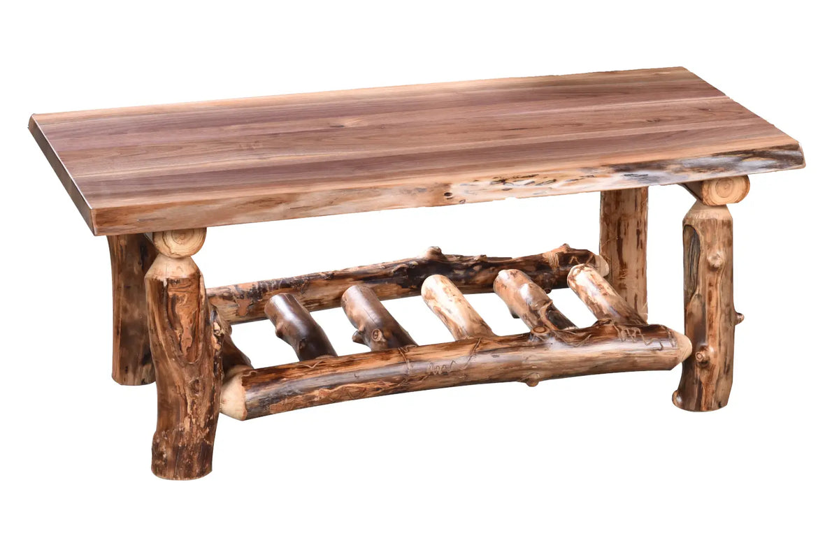 Amish Black Bear Live Edge Coffee Table