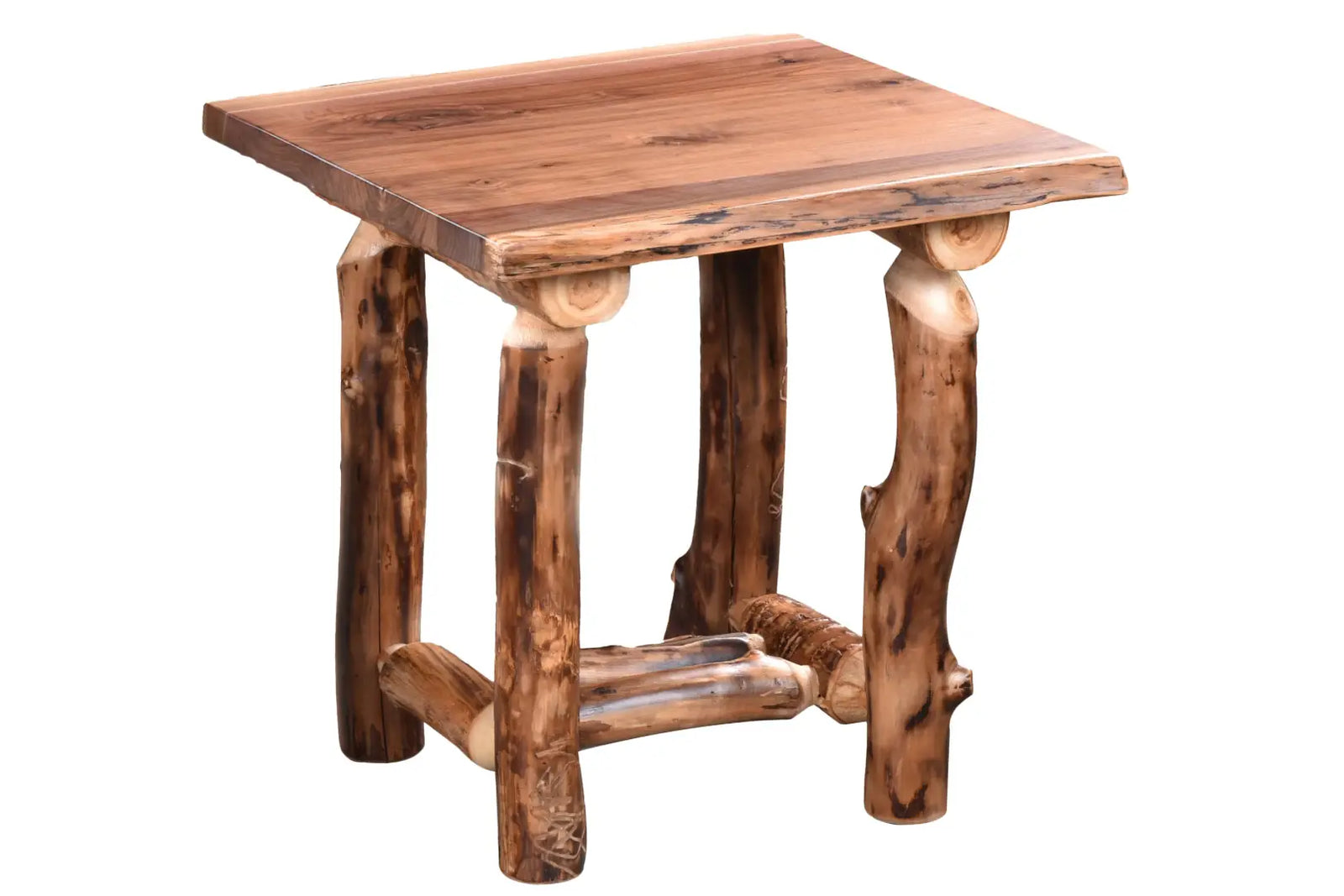 Amish Black Bear Live Edge End Table