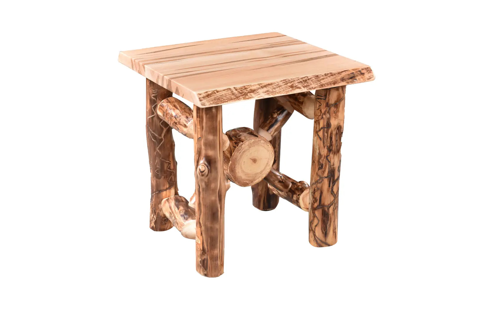 Amish Crossbuck Live Edge End Table