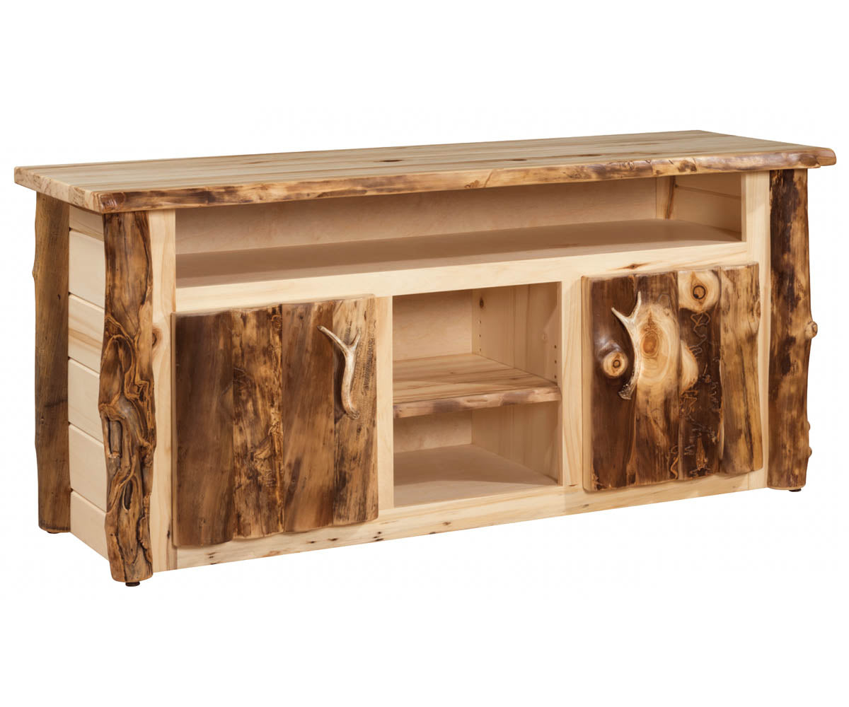 Amish Echo Canyon Log Entertainment Center