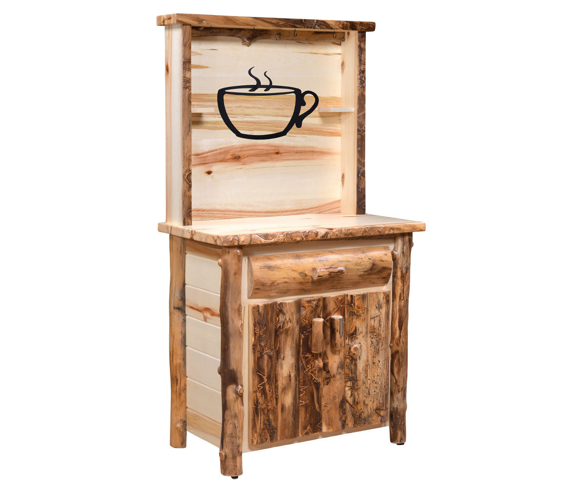 Amish Firelight Log Coffee Bar