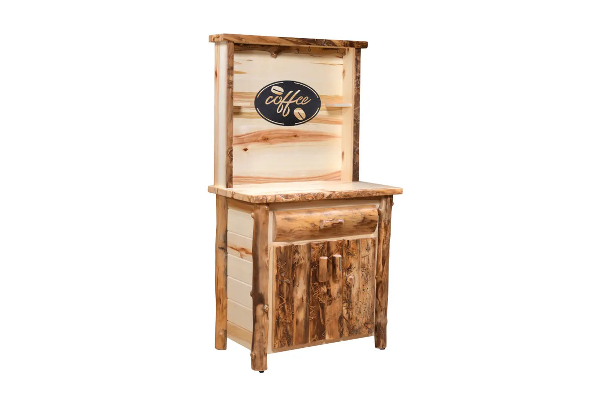 Amish Firelight Log Coffee Bar