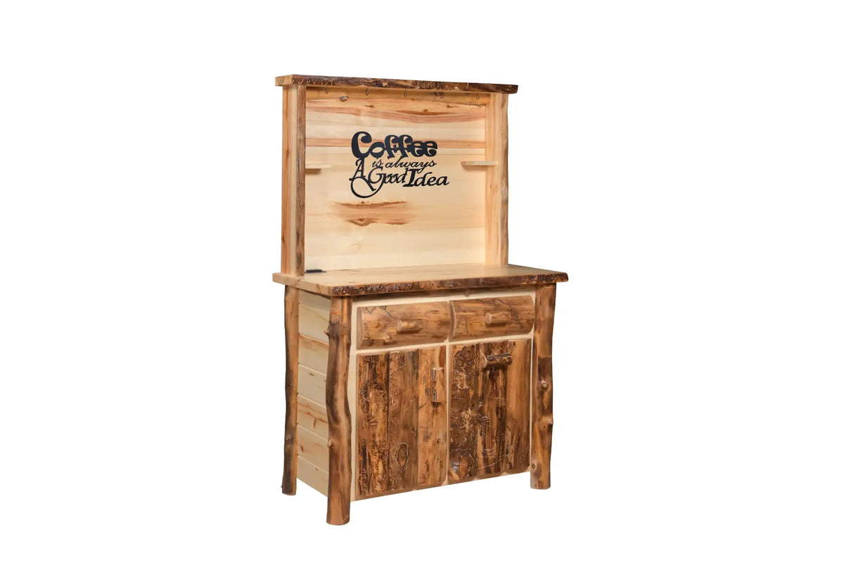 Amish Firelight Log Coffee Bar