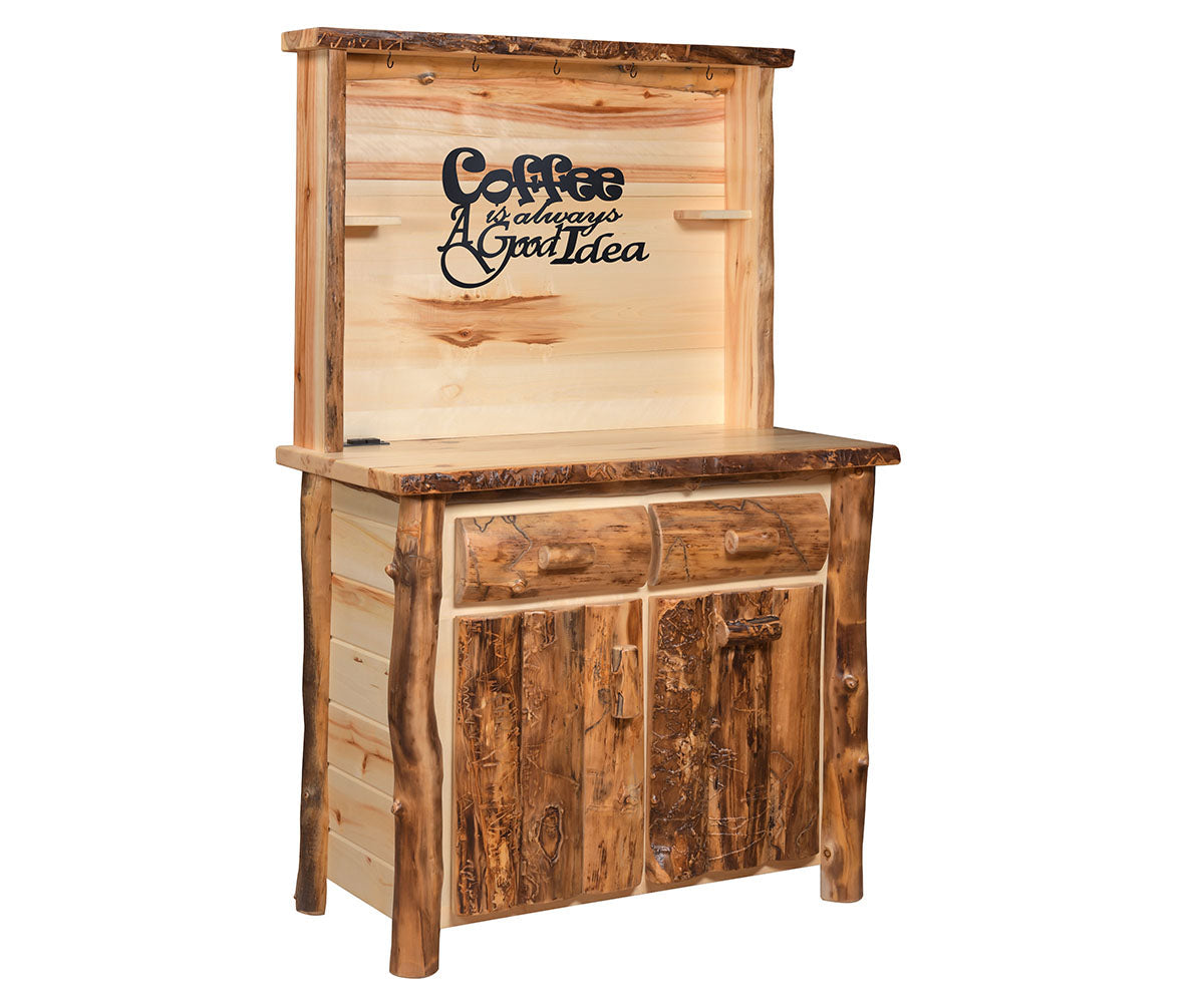 Amish Firelight Log Coffee Bar