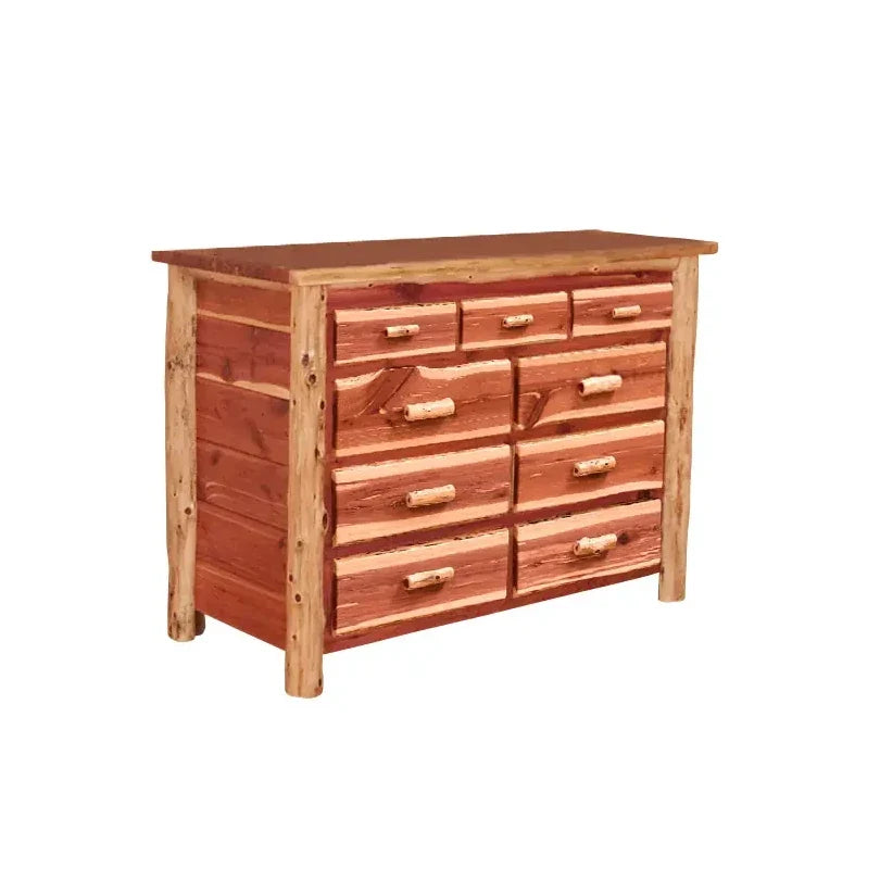 Amish Homestead Log 3 over 6 Drawer Dresser