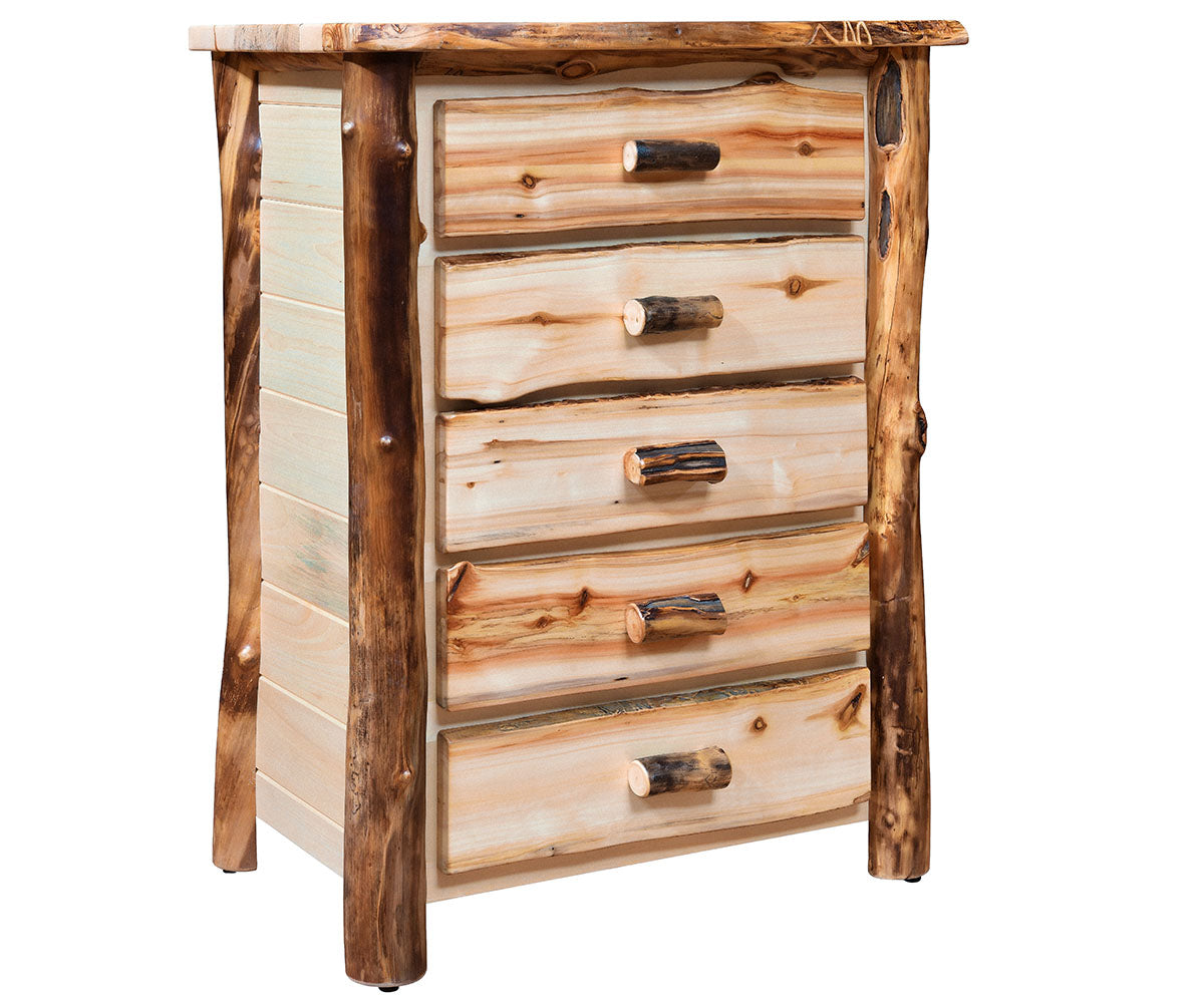 Amish Homestead Log 4 Drawer Chest