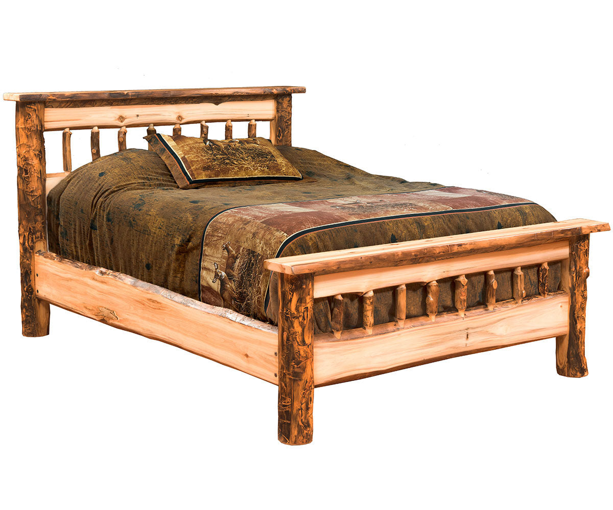 Amish Homestead Log 5pc Bedroom Set — Amish Homestead Log Bed