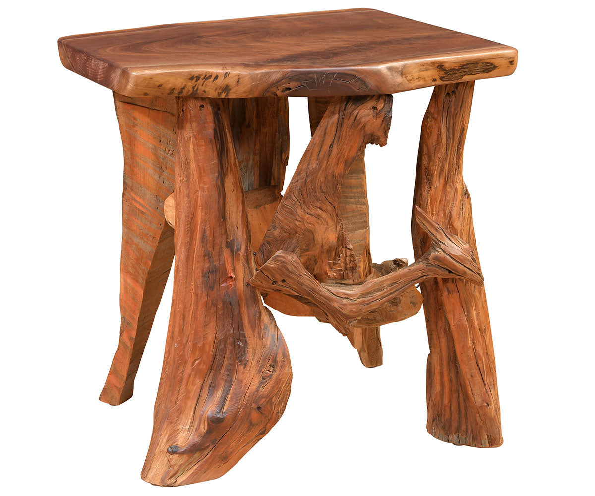 Amish Lakeshore Root Base End Table