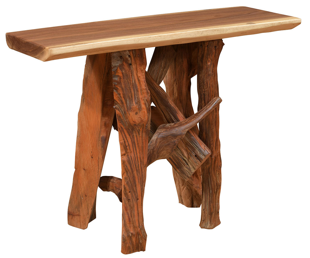 Amish Lakeshore Root Base Sofa Table