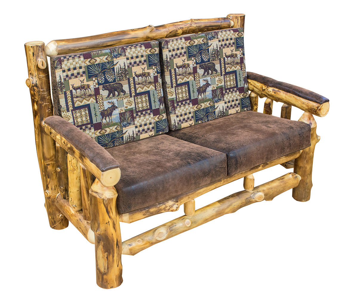 Amish Ponderosa Log Loveseat