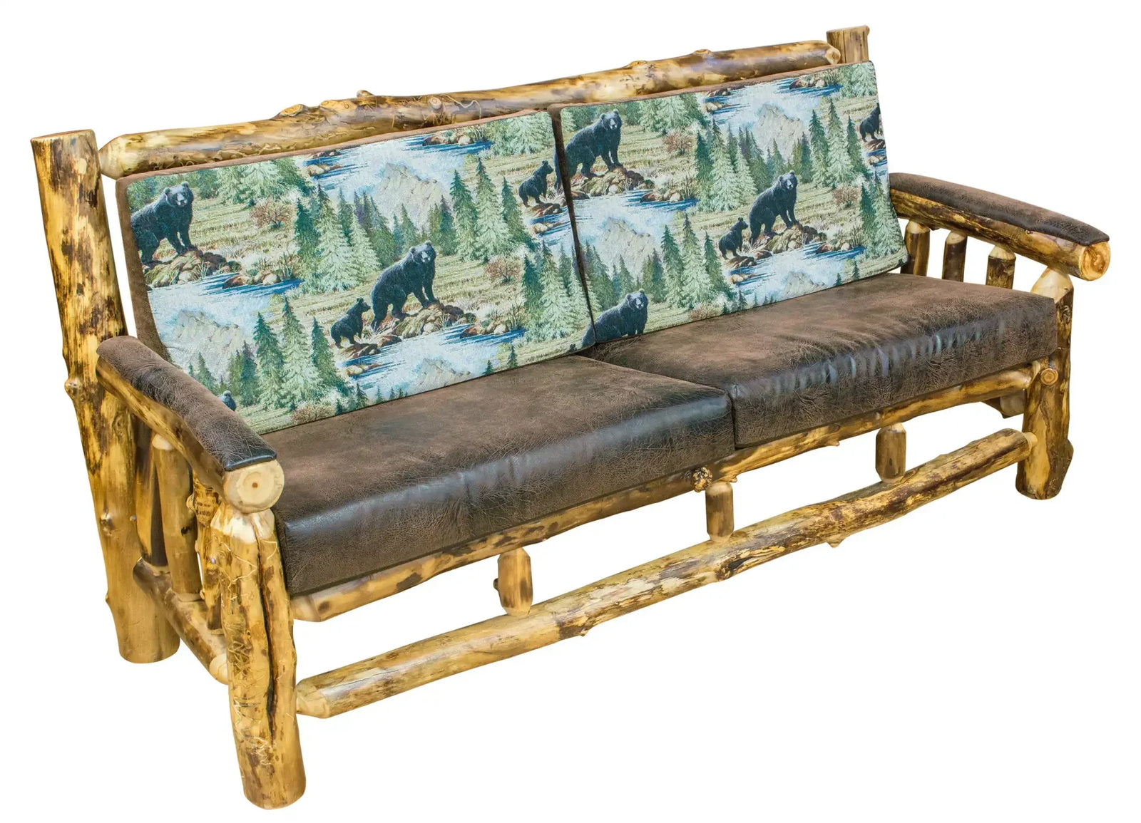 Amish Ponderosa Log Sofa