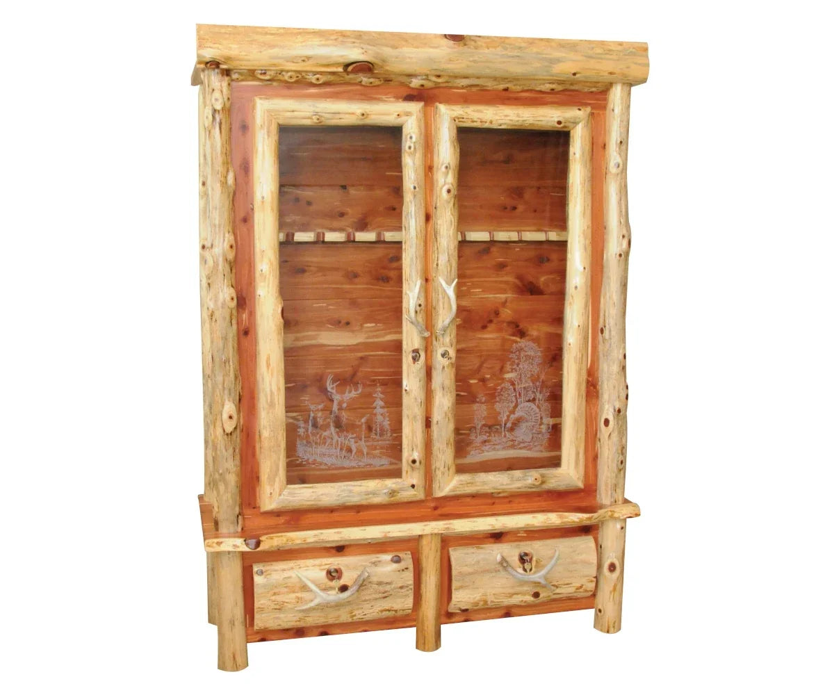 Amish Shenandoah Log Gun Cabinet