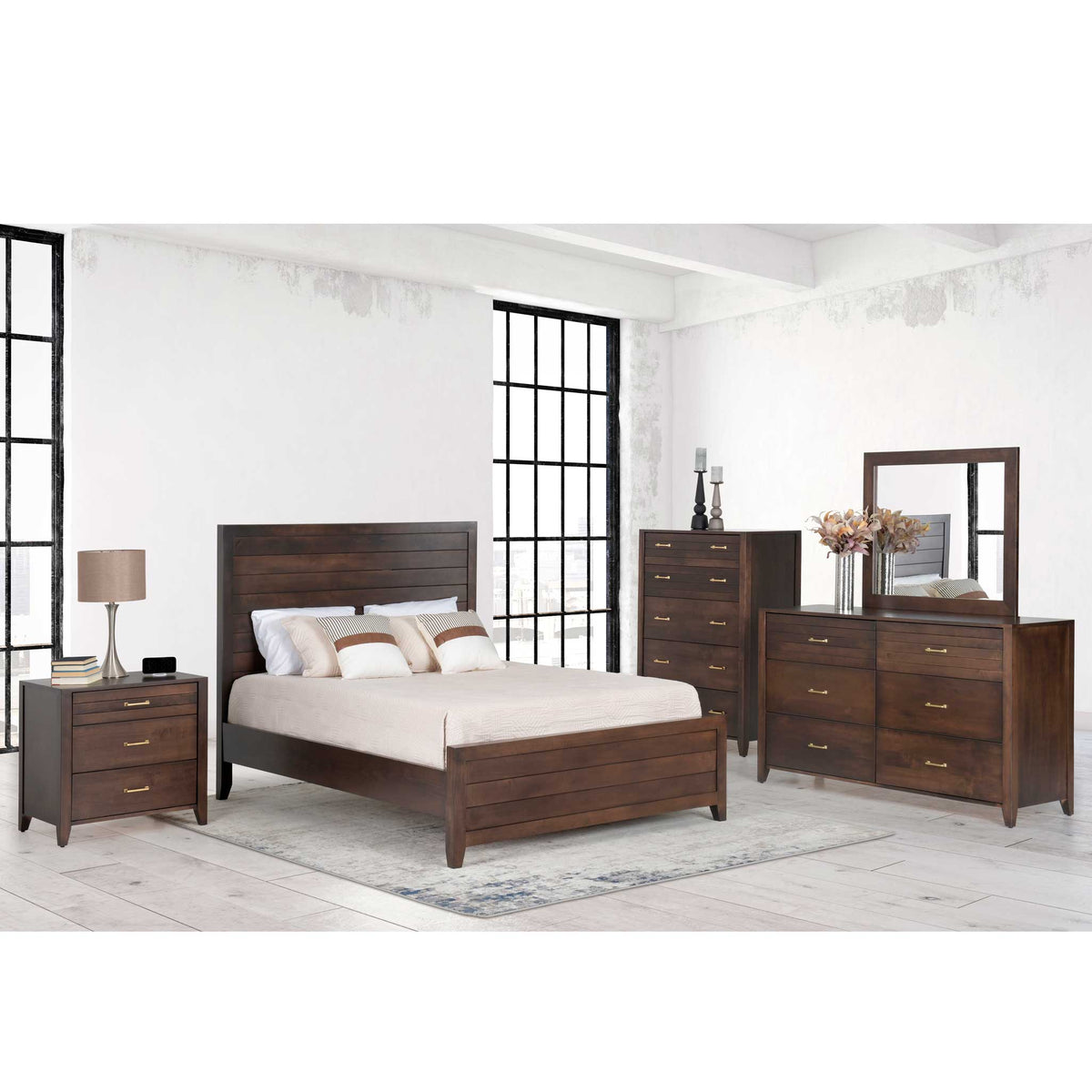 Amish Hillsboro 5-Piece Solid Wood Bedroom Set — Quick Ship