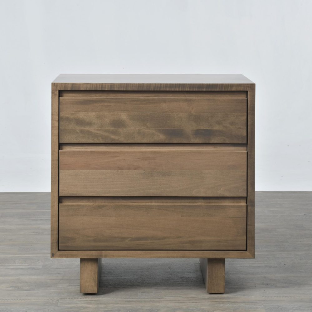 Amish Taos Urban Rustic 3-Drawer Nightstand