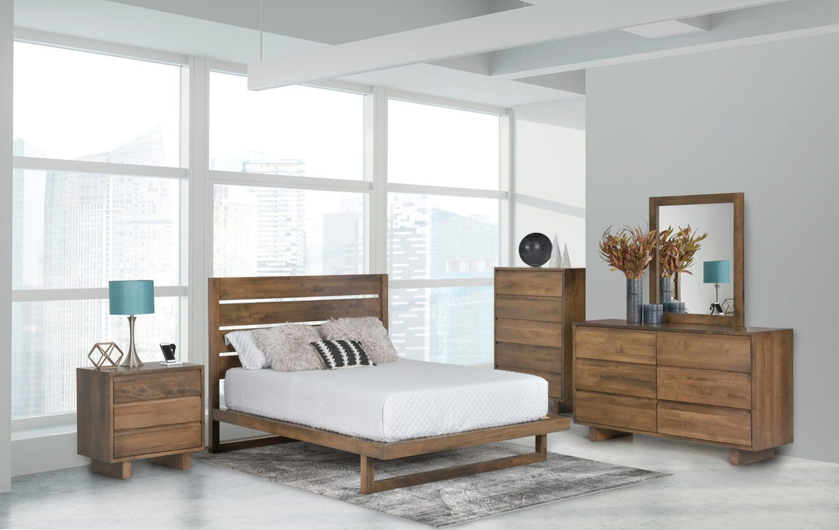 Amish Taos Urban Rustic 5-Drawer Split Top Bedroom Chest