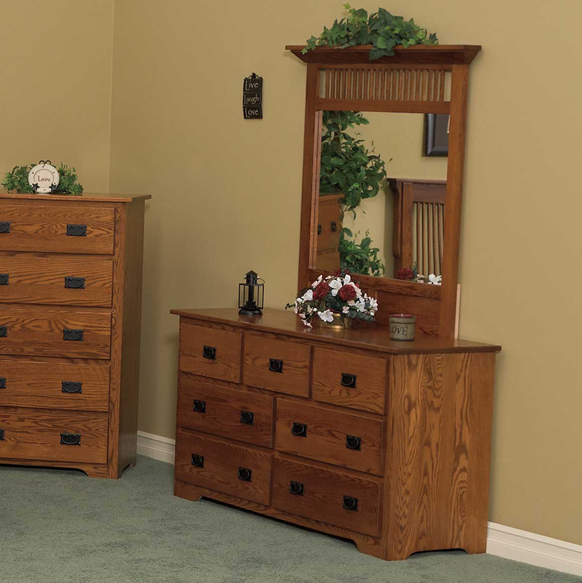 Mission Amish Solid Wood 7-Drawer 63