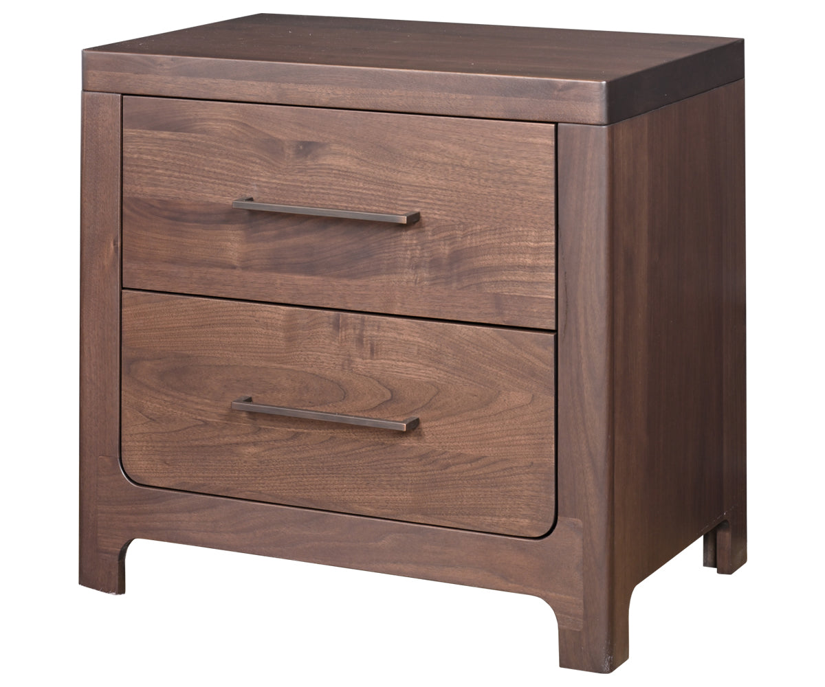 Amish Wilshire Modern 2-Drawer Nightstand