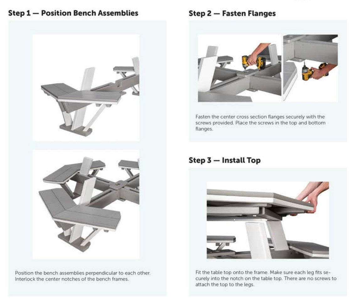 Mesa de picnic octágono para patio de polietileno Amish de Finch para 8 personas