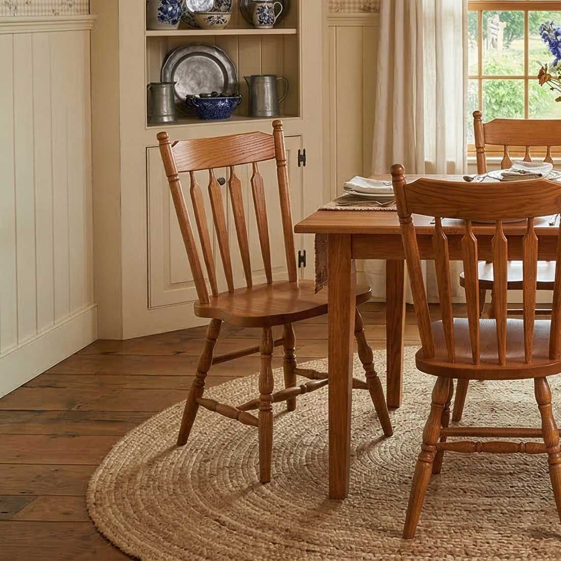 Amish Windsor Comb Arrowback Chair