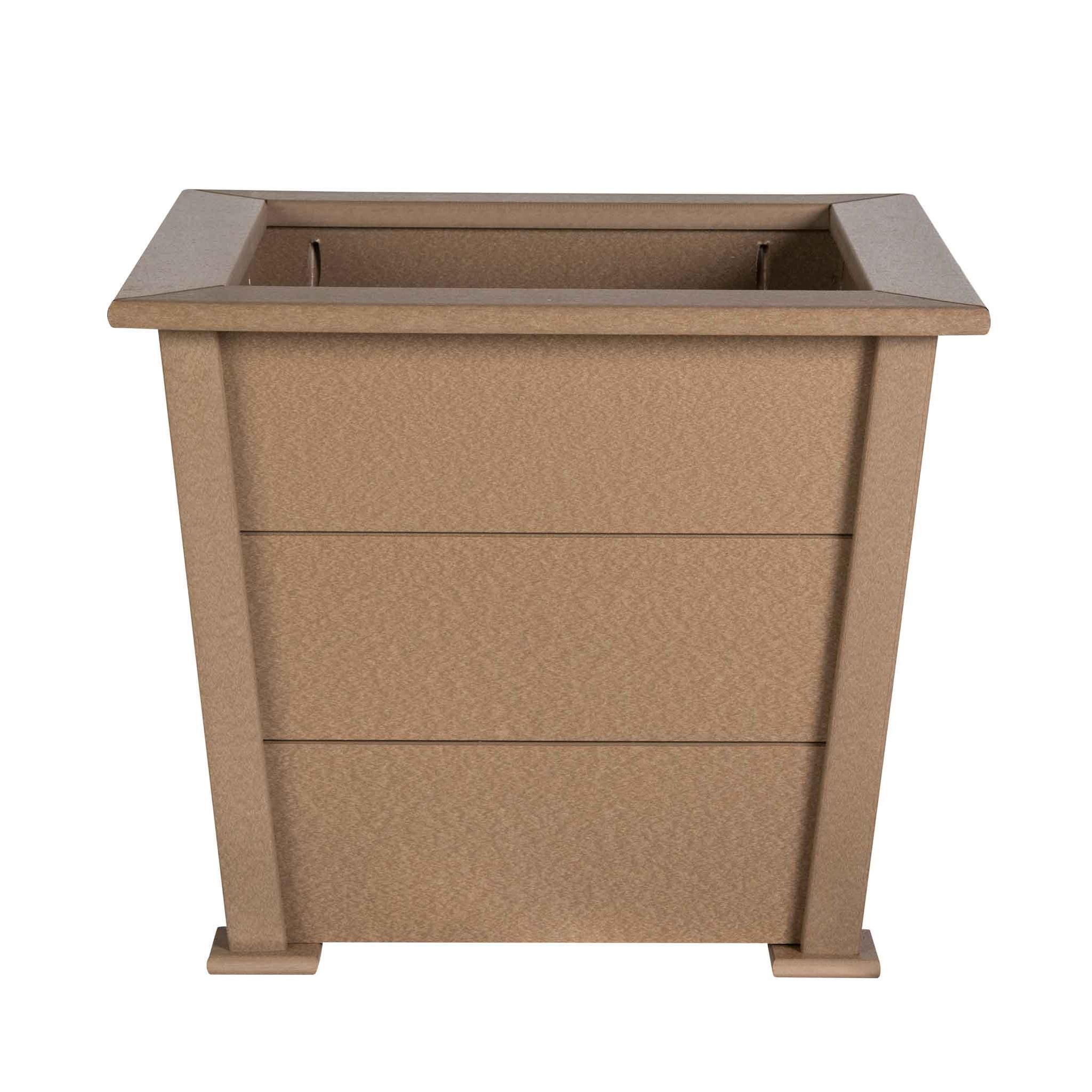 square plastic planter pots Amish Large 27" Square Poly Planter