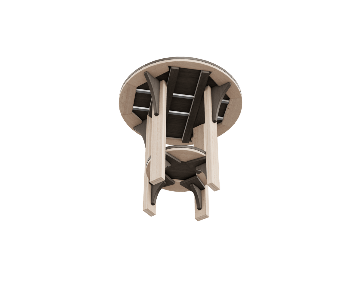Great Bay Amish Poly Patio Round Dining Height Table