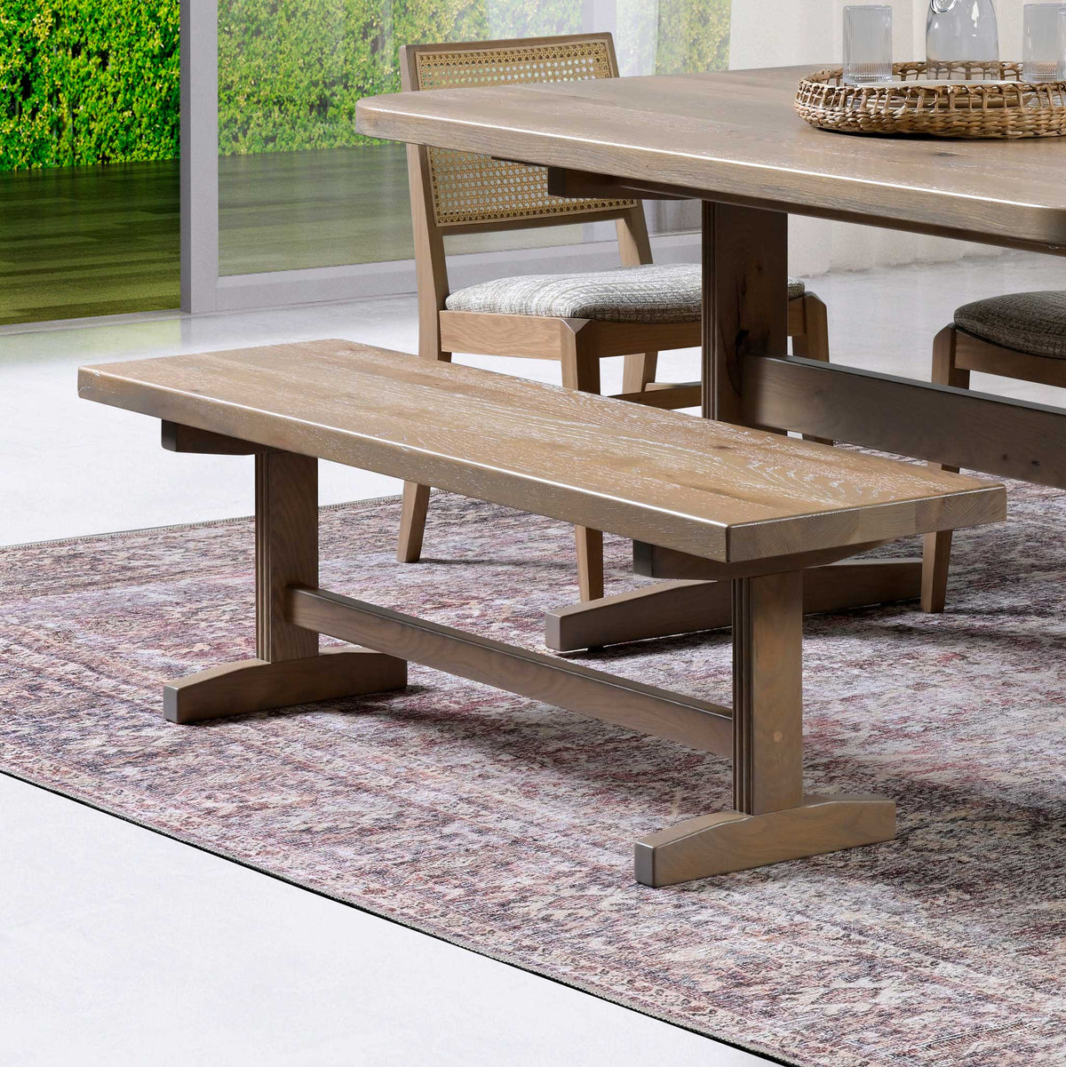 Amish Arles Rustic Barnwood Bench