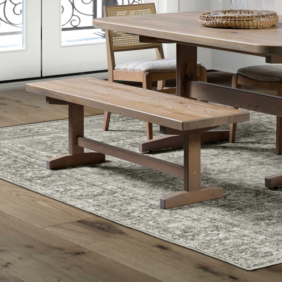 Amish Arles Rustic Barnwood Bench