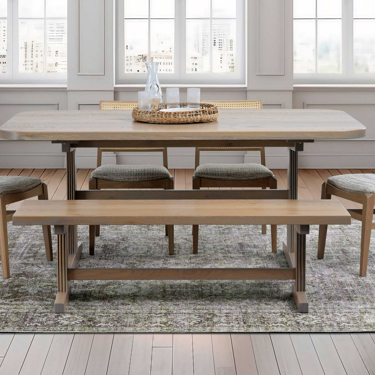 Amish Arles Rustic Barnwood Bench