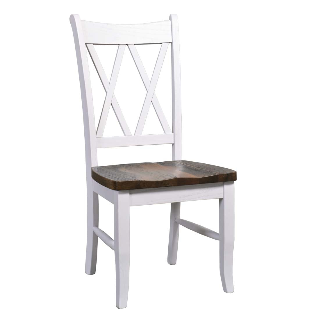 Amish Double X Rustic Barnwood Chair