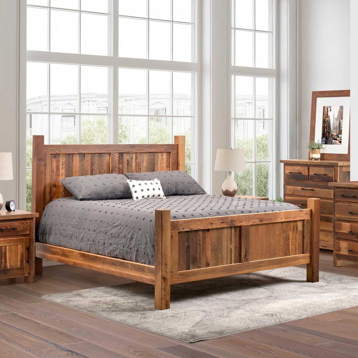 Amish Strasburg Rustic Barnwood Bed