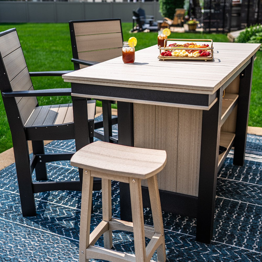 Amish Coastal Modern 3' x 6' Outdoor Bar Table