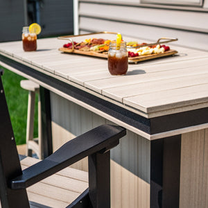 Amish Coastal Modern 3' x 6' Outdoor Bar Table