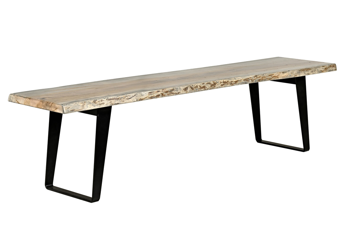 Amish Tenterden Rustic Barnwood Live Edge Bench