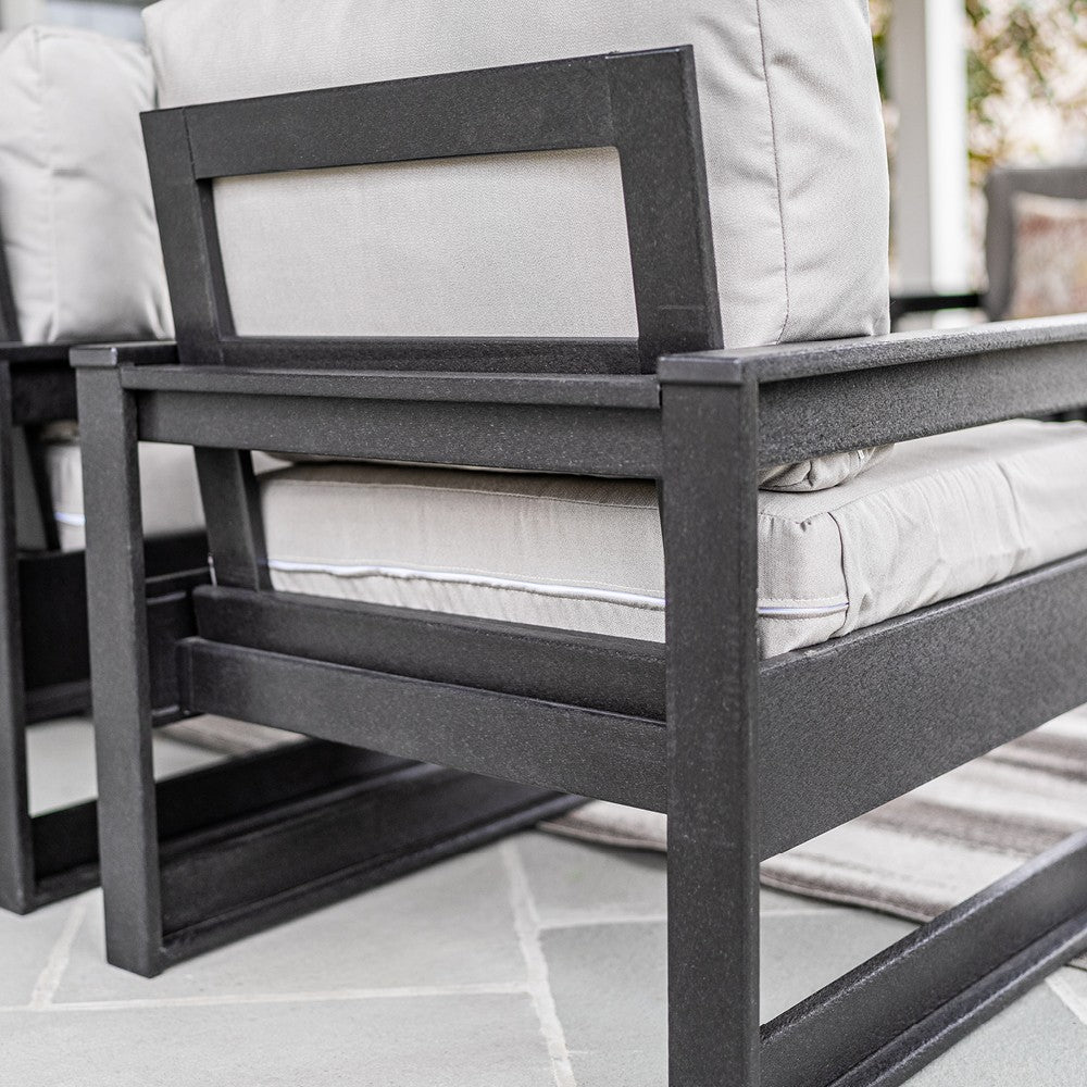 Amish Poly Midcentury Modern Patio Cushion Chair