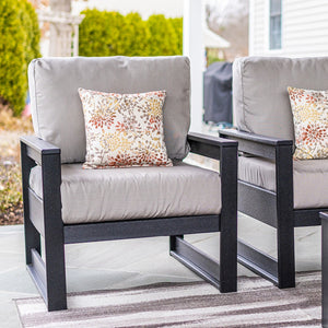Amish Poly Midcentury Modern Patio Cushion Chair