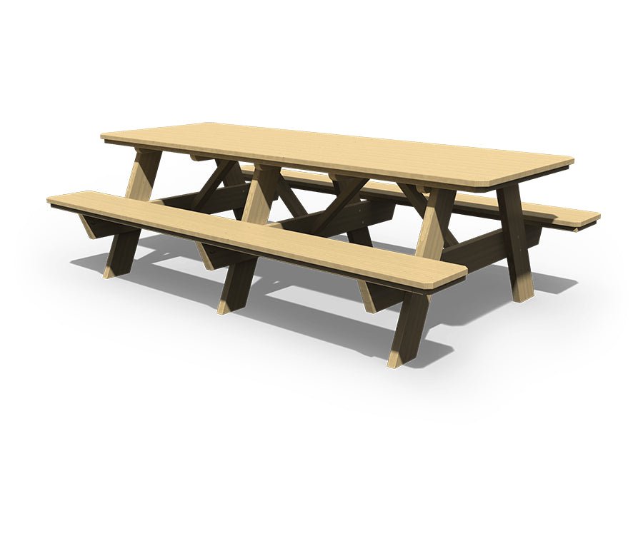 3x8 Wood Picnic Table - snyders.furniture