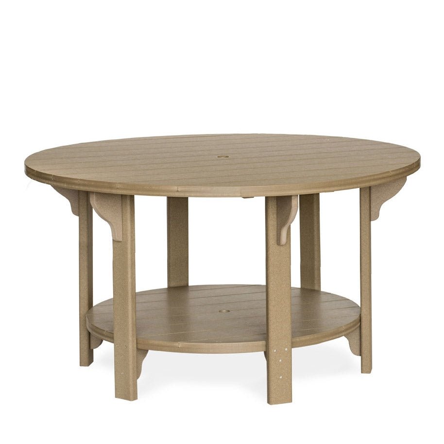 60" Round Amish Counter Table Leisure Lawns