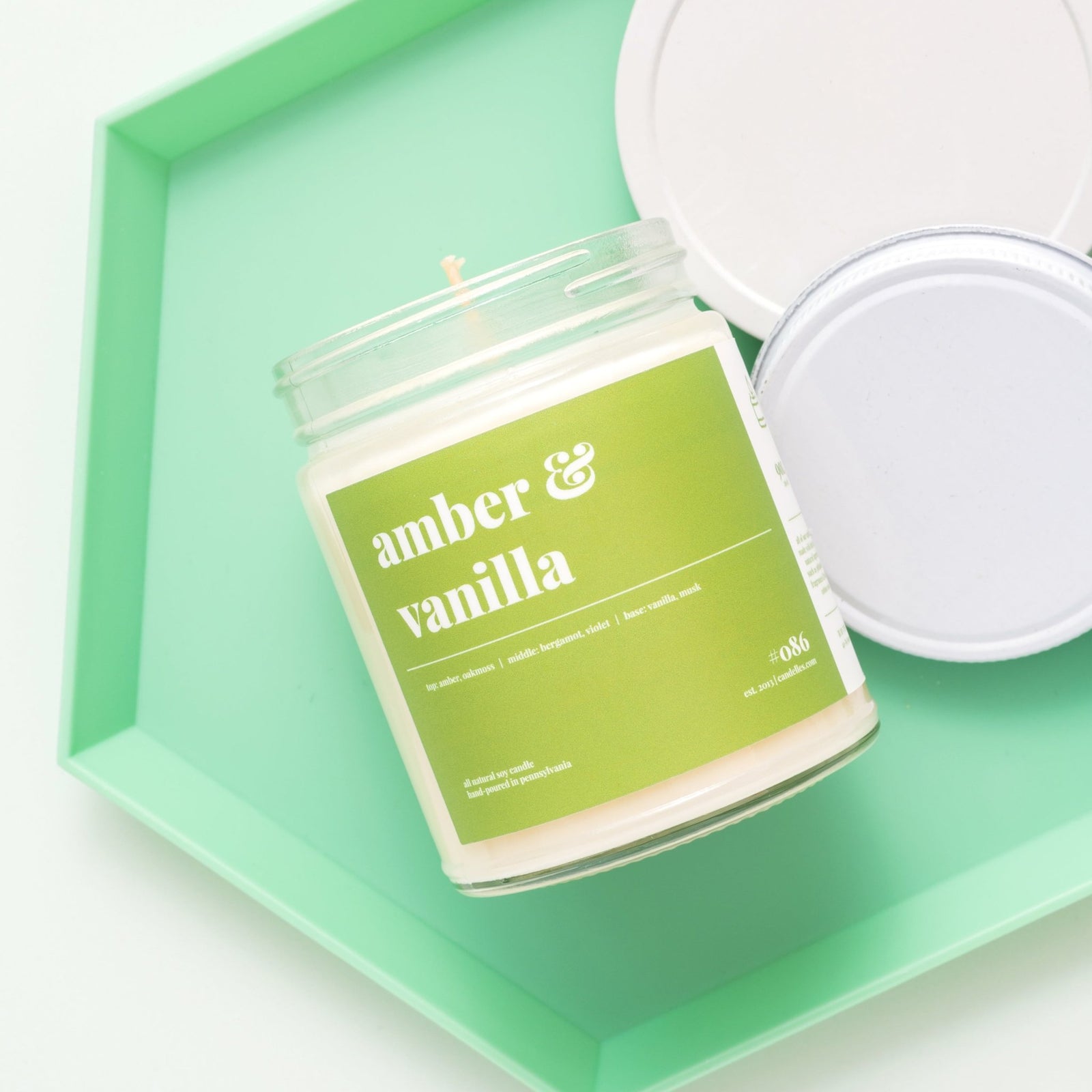 Amber and Vanilla Soy Candle - Petite - snyders.furniture