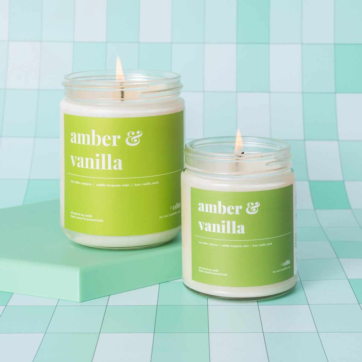 Amber and Vanilla Soy Candle - Petite - snyders.furniture